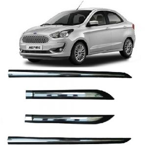 Door Side Beading For Figo Aspire - Silver & Black
